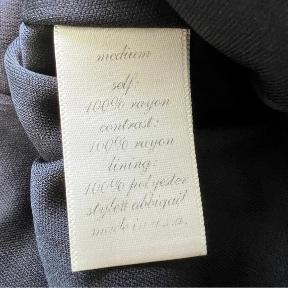 FRANCESCA'S Bird Cage Label Long Sleeve with Lace Black Lined Dress Size Medium - Picture 5 of 10